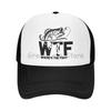 WTF Where's The Fish Print Mesh Baseball Cap Unisex Adjustable Snapback Caps Dad Fishing Hat Summer Sun Protection Hats