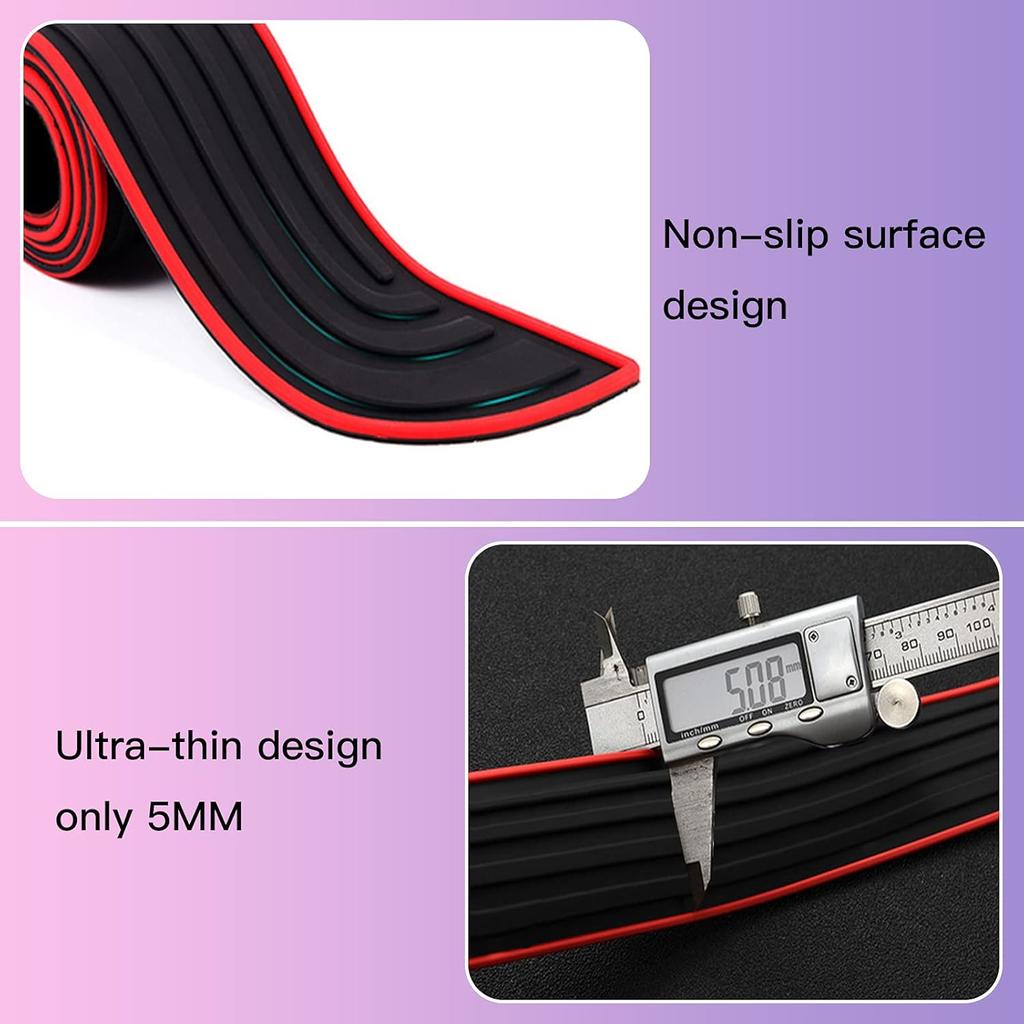 Rear Bumper Protector Guard Trunk Rubber Protection Strip Rubber Scratch-Resistant Trunk Door Entry Guards Car Accessory for SUV/Cars - Universal No