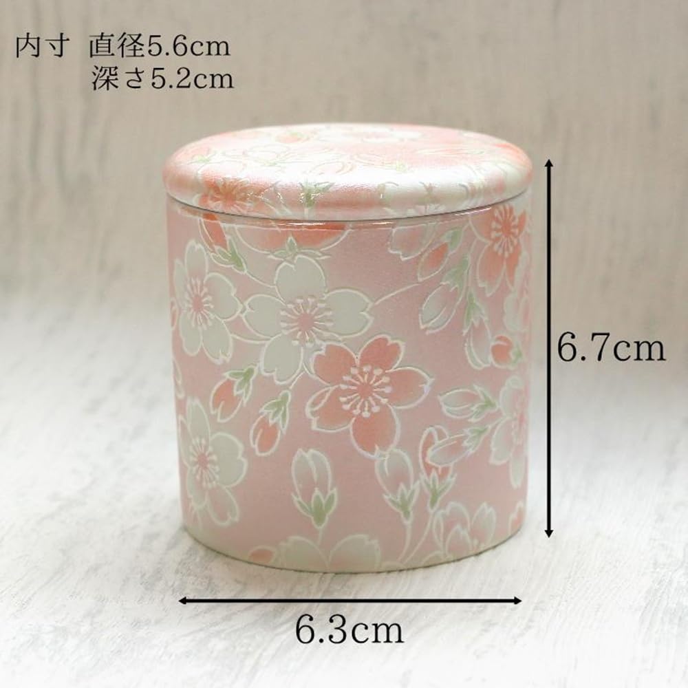 Made In Japan, 2-inch Mini Sakurakoromo Urn with Silicone Gasket for Divided Ashes (Pink)