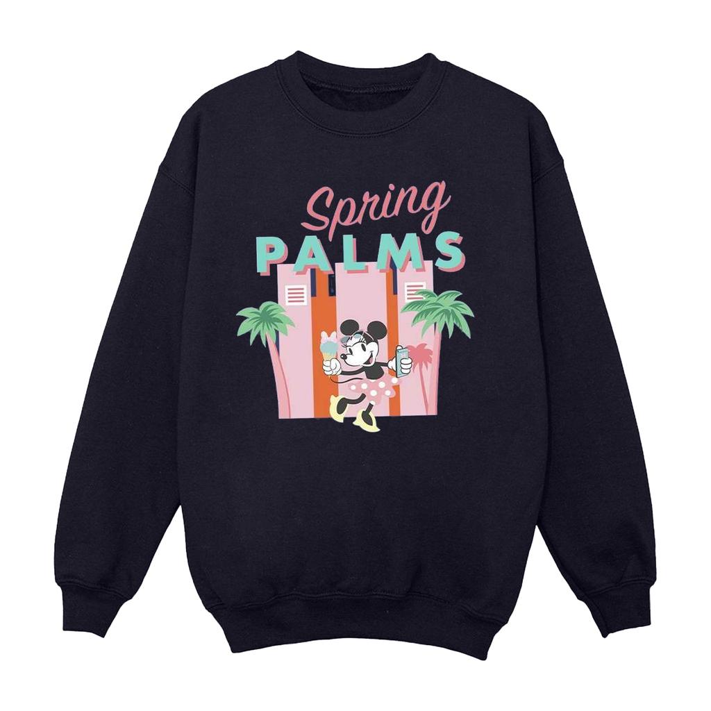 Disney Womens/Ladies Minnie Mouse Spring Palms Sweatshirt