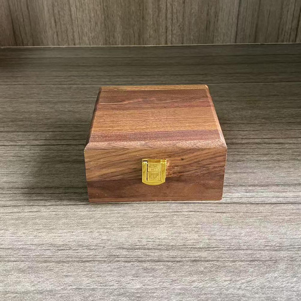 Black Walnut Flip-Top Light Luxury Storage Box for Jewelry, Antiques, or Stationery