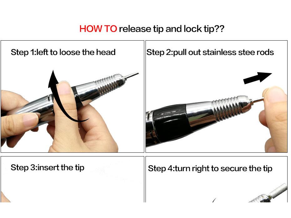 Ultraleiser Nagellack-Polierstift und Ersatz-Fünfstift-Handgriff-Zubehör