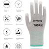 Anti-Static Gloves, Carbon Fiber Nylon, PU Palm Coating, Lightweight Breathable Non-Slip Touchscreen Compatible, Labor Protection, Size M, 10 Pairs