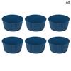 6 Peças Molde de Silicone para Bolo Redondo Forma para Muffin Cupcake Assar Tigela para Air Fryer Reutilizável Ferramentas DIY para Decoração de Bolo Molde de Cozinha para Assar
