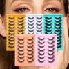 2026 European and American Style False Eyelashes, Foreign Trade Dense Curled One-piece Black Stem Long Asian Eyelashes