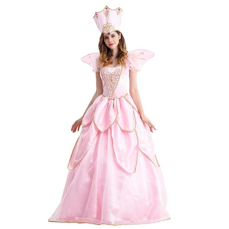 Fantasia de princesa fada madrinha de Halloween adulto conto de fadas branca de neve fantasia de fada das flores uniforme de jogo