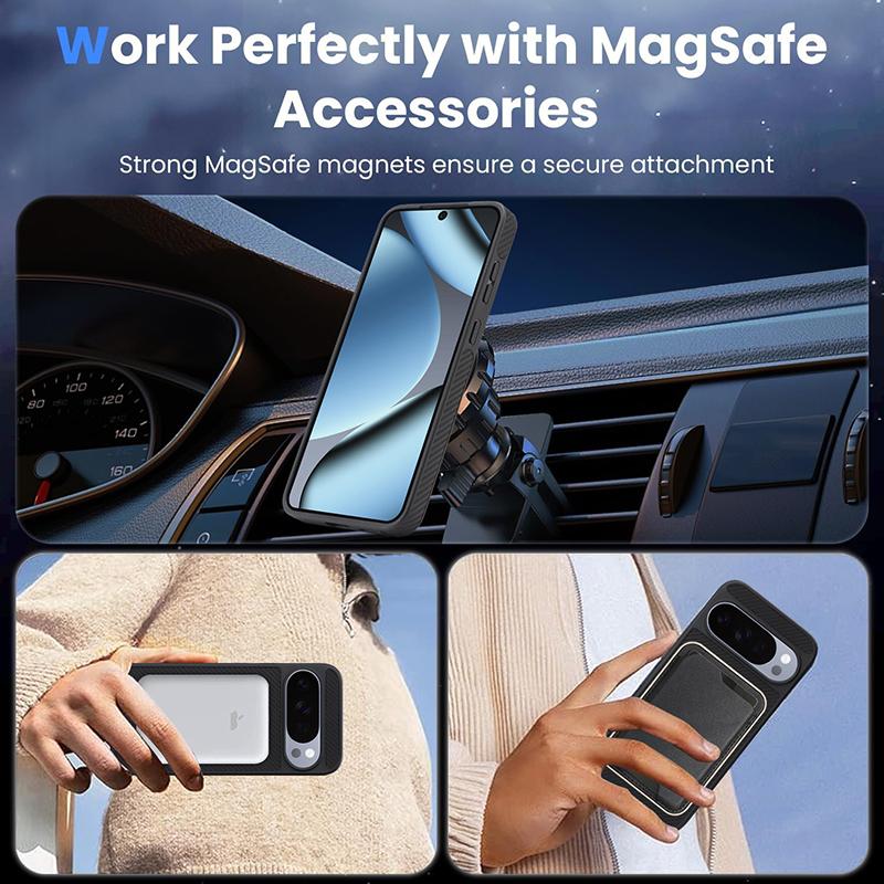 High Quality Car Mounted Magnetic Wireless Charging Phone Case For Google Pixel 11 Pro XL 9 10 A Pro Phone Shock Protection Case