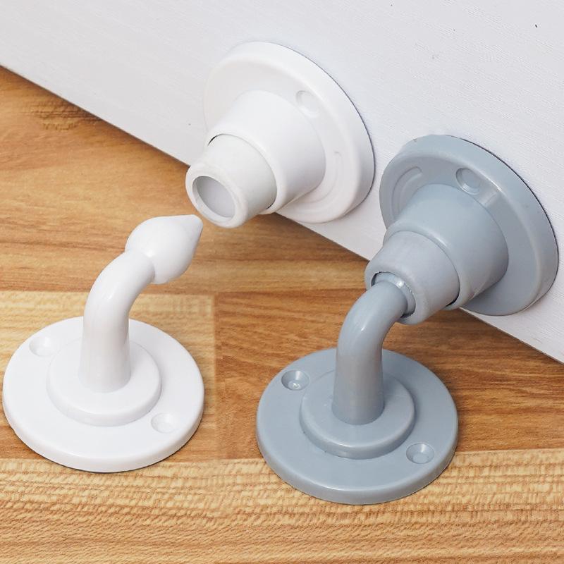 Silicone Anti-Theft Door Stop: Windproof, Anti-Collision, No-Punch Design for Toilets
