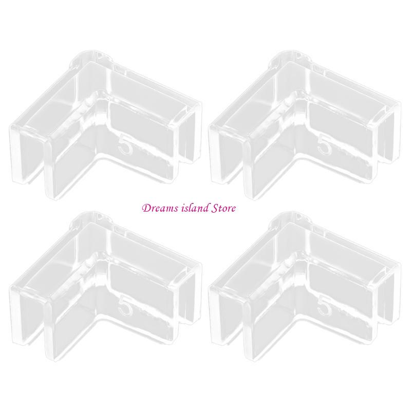 4 Pieces Fish Glass Edges Protector Crashproof Edges Protector Multifunctional Transparent Acrylic Protector HX6C