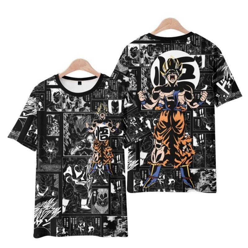 2026 Summer Dragon Ball Retro Fitness T-shirt Men's Oversized 3D