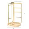 Premium-Jewelry Organizer Stand Rotating Jewelry Display With Metal Frame, With Bottom Tray, Jewelry Tower Organizer
