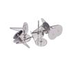 100pcs/lot 3 4 5 6 8 10 12 mm Stainless Steel Blank Earring Stud Base Cabochon Cameo Settings For DIY Jewelry Making Findings