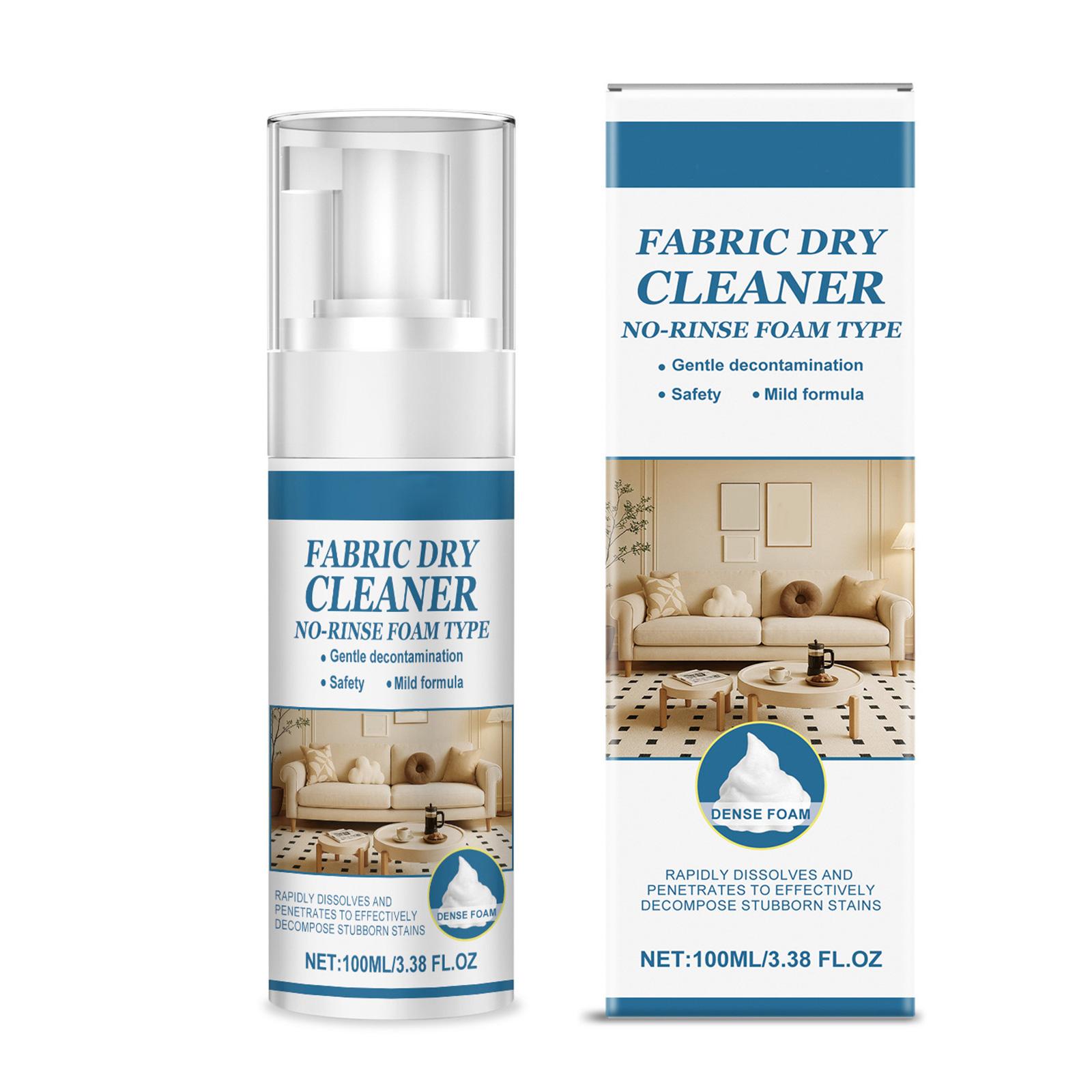 Waterless Dry Cleaner 100ml Foam Based for Upholstery Efficiently Cleans Stains On Sofa Car Seats Mattresses Clothing 1