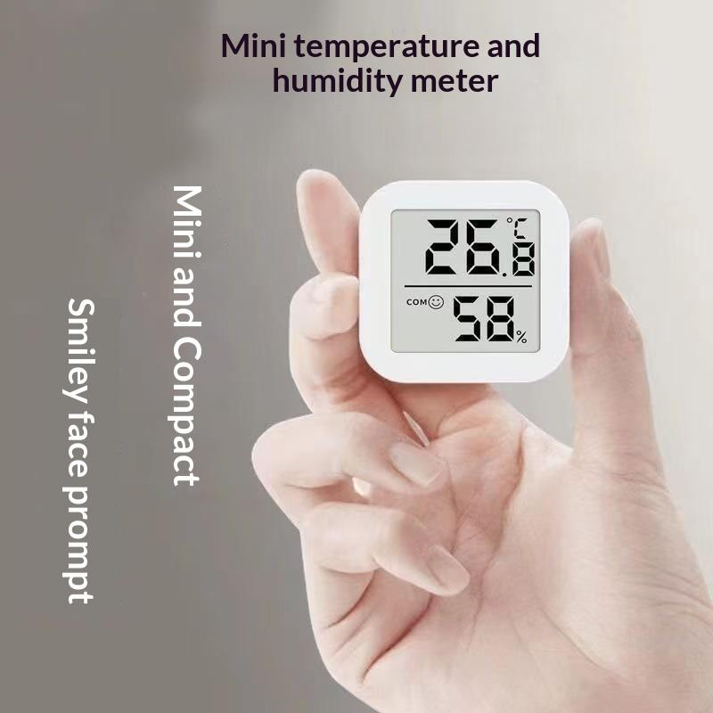 Mini LCD Digital Thermometer Hygrometer Easy Read LCD Display Indoor Humidity Temperature Monitor for Study Room Dorm