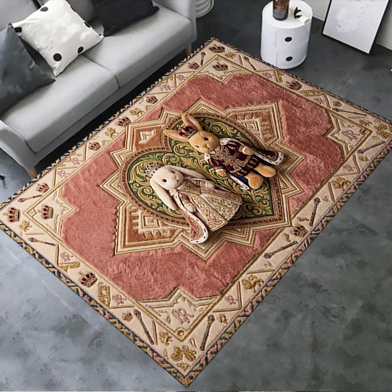 2025 New Cute Rabbit Carpet Rug for Living Room Bedroom Home Sofa Decoration,Kids play Non-slip Floor Mat08