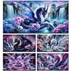 Large Size Mosaic DIY Full Diamond Painting Kits Art Fantastic Dragon and Flowers Embroidery Cross Stitch Rhinestones