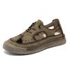 Summer Men's Leather Sandals Outdoor Hollow Beach Sandals Casual Shoes