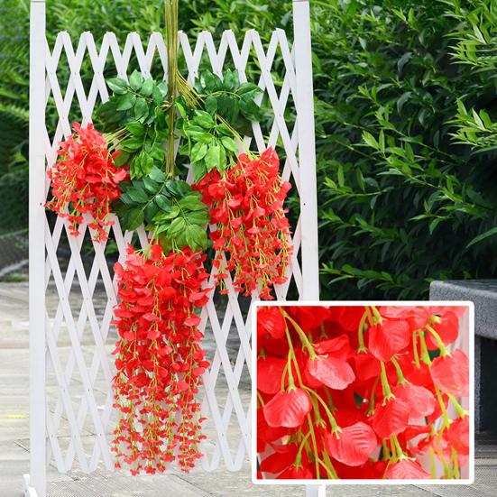 Yousheng 12Pcs Simulated Flower Garland Realistic Wisteria Vines Easy To Clean Reusable Wisteria Vines Wedding Decoration