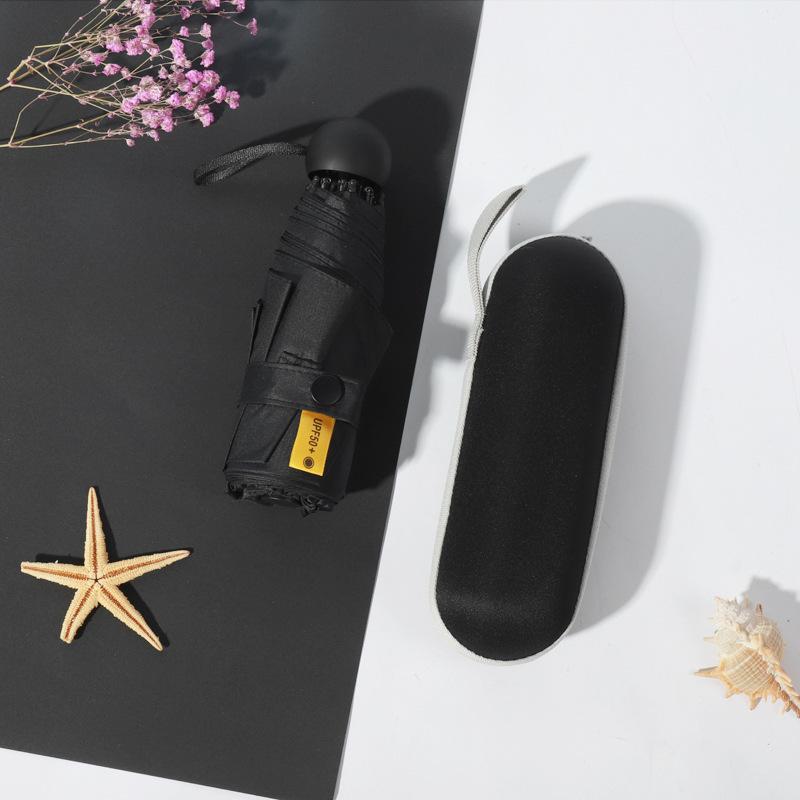 Mini Foldable Umbrella UV Protection Mini Sun Umbrella Dual Use Portable Box To Store Sunshade Umbrella Mini Portable Umbrella