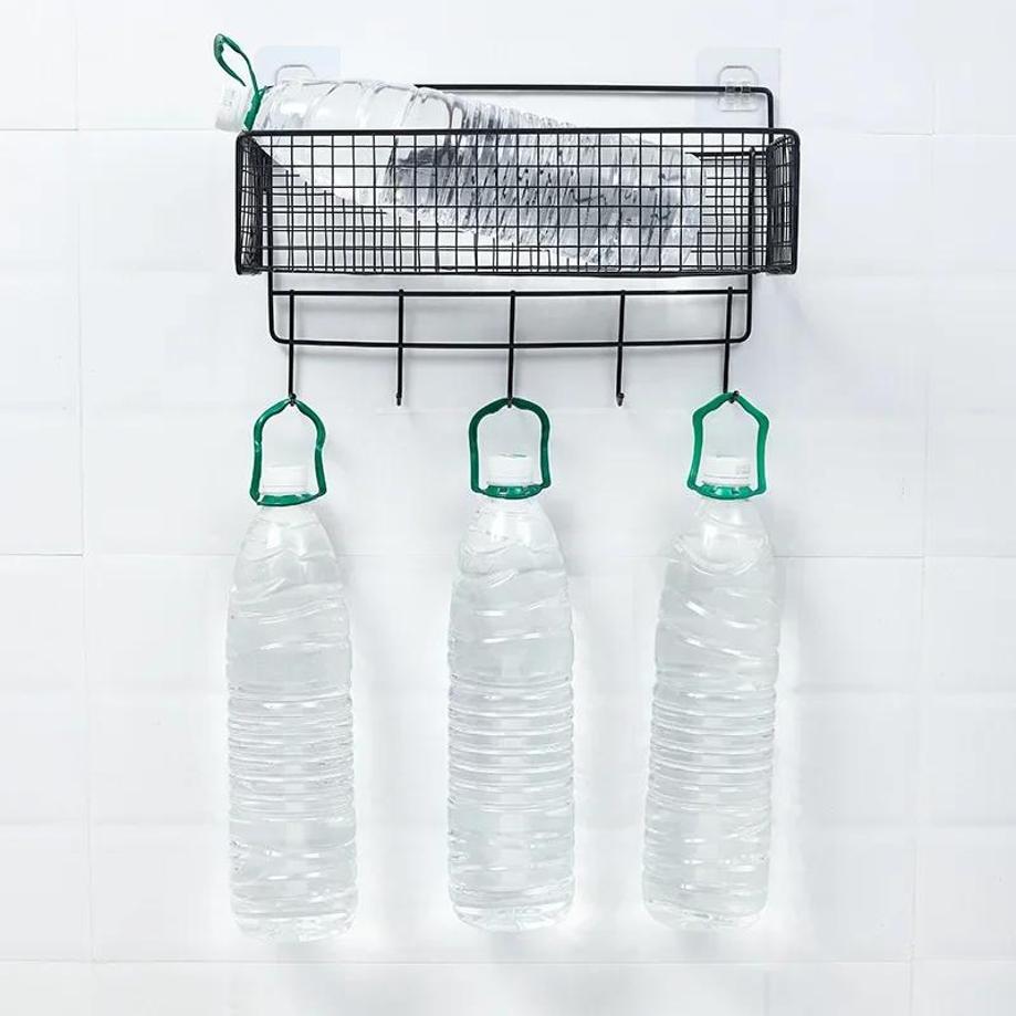 Wall-mounted Hole-free Shelving Basket-free Storage Nail-free Storage For Bathroom Kitchen Living Room Multifu Storages Basket