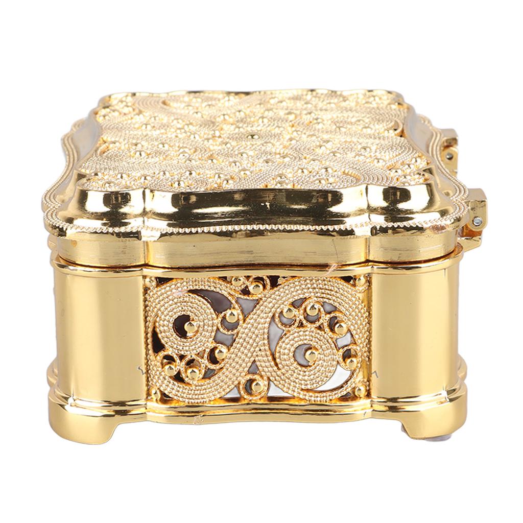 Metal Jewelry Storage Box Vintage Alloy Small Treasure Chest Case Trinket   for Ear s Necklace Bracelet