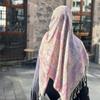 Foulard Hijab En Cachemire Pour Femme, Style Ethnique, Echarpe Jacquard, Paisley, Pampilles, Chale, Rond, Pashmina