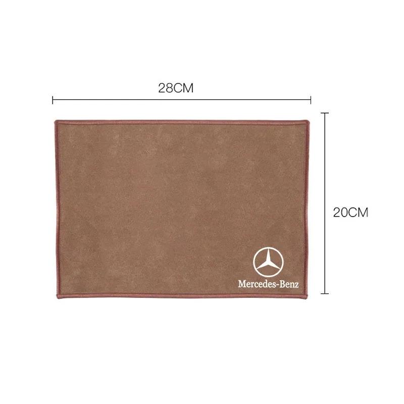 CEJ1 2025 Hot For Benz 1Pcs Suede Car Wash Towel Microfiber Cleaning Rag Cloth For Mercedes Benz AMG W206 W204 W205 W212 W213 W221 W2