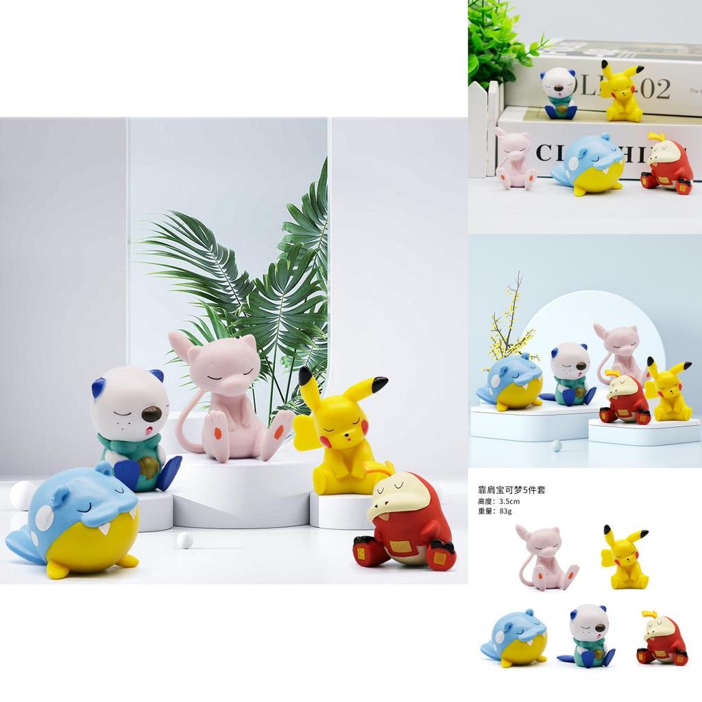 Entzückende Pokemon Schulter Plüschtiere Pvc Spielfiguren Geschenkset Perfekt für Kinder und Sammler