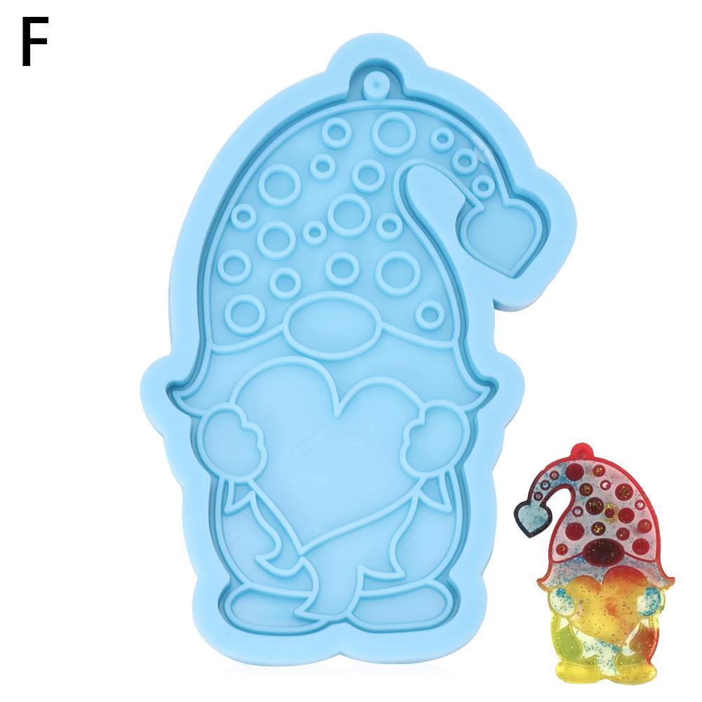 Christmas Silicone Mold Xtmas Tree Hanging Tags Keychain Pendant Mold Santa Claus Elk Resin Craft Mold Candy Chocolate Cake Tool