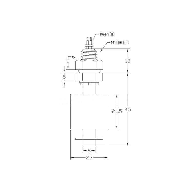 35mm 45mm PP Liquid Water Level Sensor Horizontal Float Switch Down