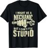 Ich bin vielleicht ein Mechaniker, aber ich kann Dummheit nicht reparieren Hausmeister Geschenk Unisex T-Shirt