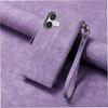 (Purple) Flip Case for iphone 16 Plus Flip Cover Leather Case Wallet Shockproof Simple Business