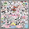 100 Cute Cartoon Cow Stickers: Waterproof Animal Decor for Phone Cases, Suitcases, and Water Bottles