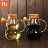 Hi Gourd Shape Glass Leak-proof Oil Dispenser Kitchen Tool Cruet Storage Bottle Vinegar Pot Sauce Container