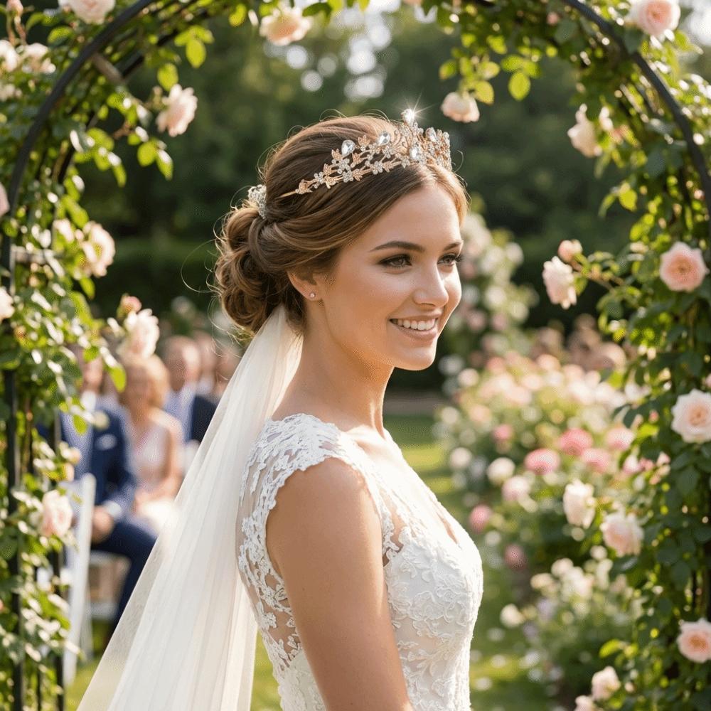 Sparkling Wedding Ceremony Hair Accessories Bride Princess Tiara Ceremony