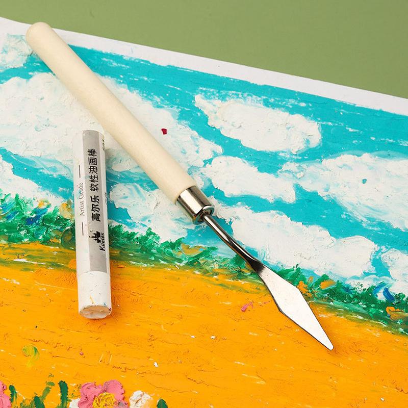 7Pcs Stainless Steel Oil Painting Knives Artist Crafts Spatula Palette Knife Mixing Knife Scraper Art Tools