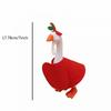 Christmas Desktop Goose Outfit Santa Claus Clothes with Hat Cosplay Goose Statue Clothes Home Decor and Gift