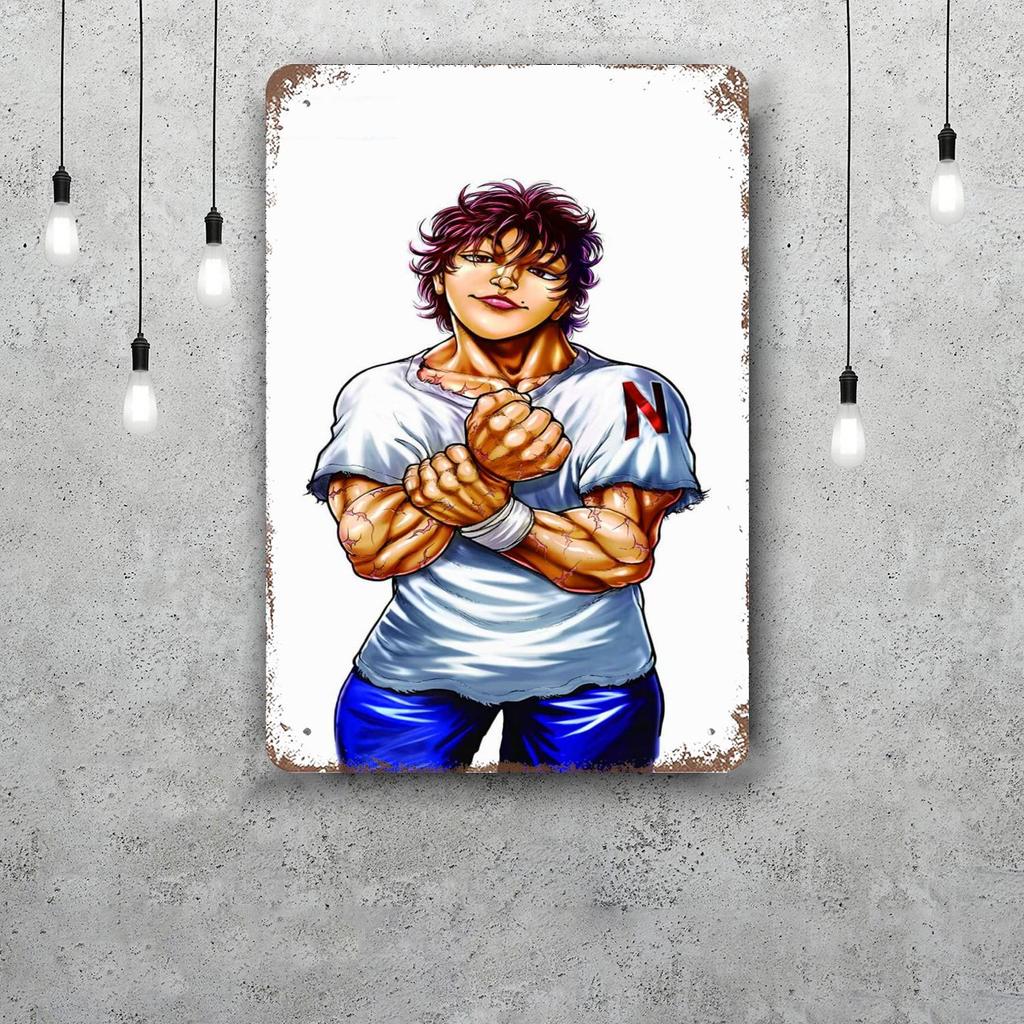 baki hanma Metal Signs wall decor Vintage Tin Signs Captain Metal Poster Decor for Bar Pub Club Wall Decoration
