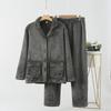 Autumn and winter loungewear warm thickened pajamas pajamas women's arctic velvet couple's solid color cardigan can be worn loosely