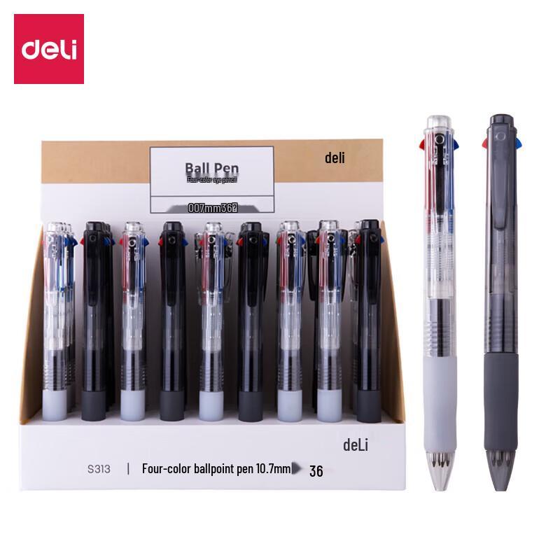 Deli S313 4-Color Ret retractable Ballpoint Pen