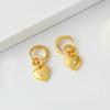 Three-dimensional Light Luxury Love Zircon Pendant Earrings Niche Design Temperament Earrings Earrings Studs Women's Ear Jewelry