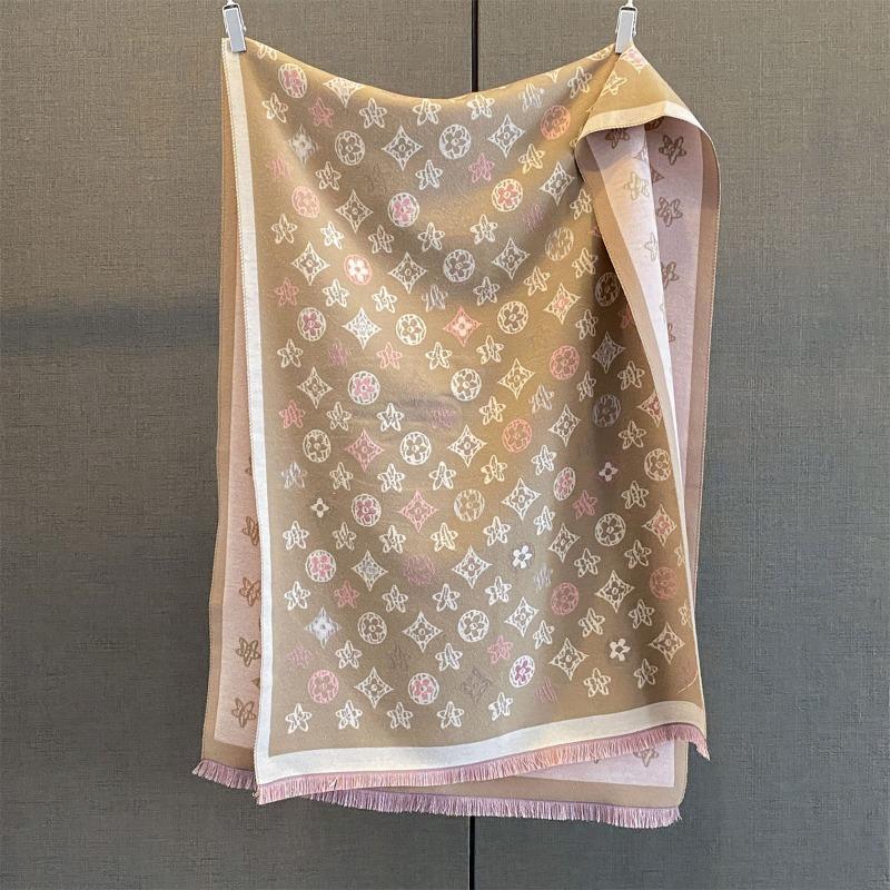 Autumn and winter new imitation cashmere scarf women's versatile neck protector jacquard scarf fashionable warm long fringed shawl