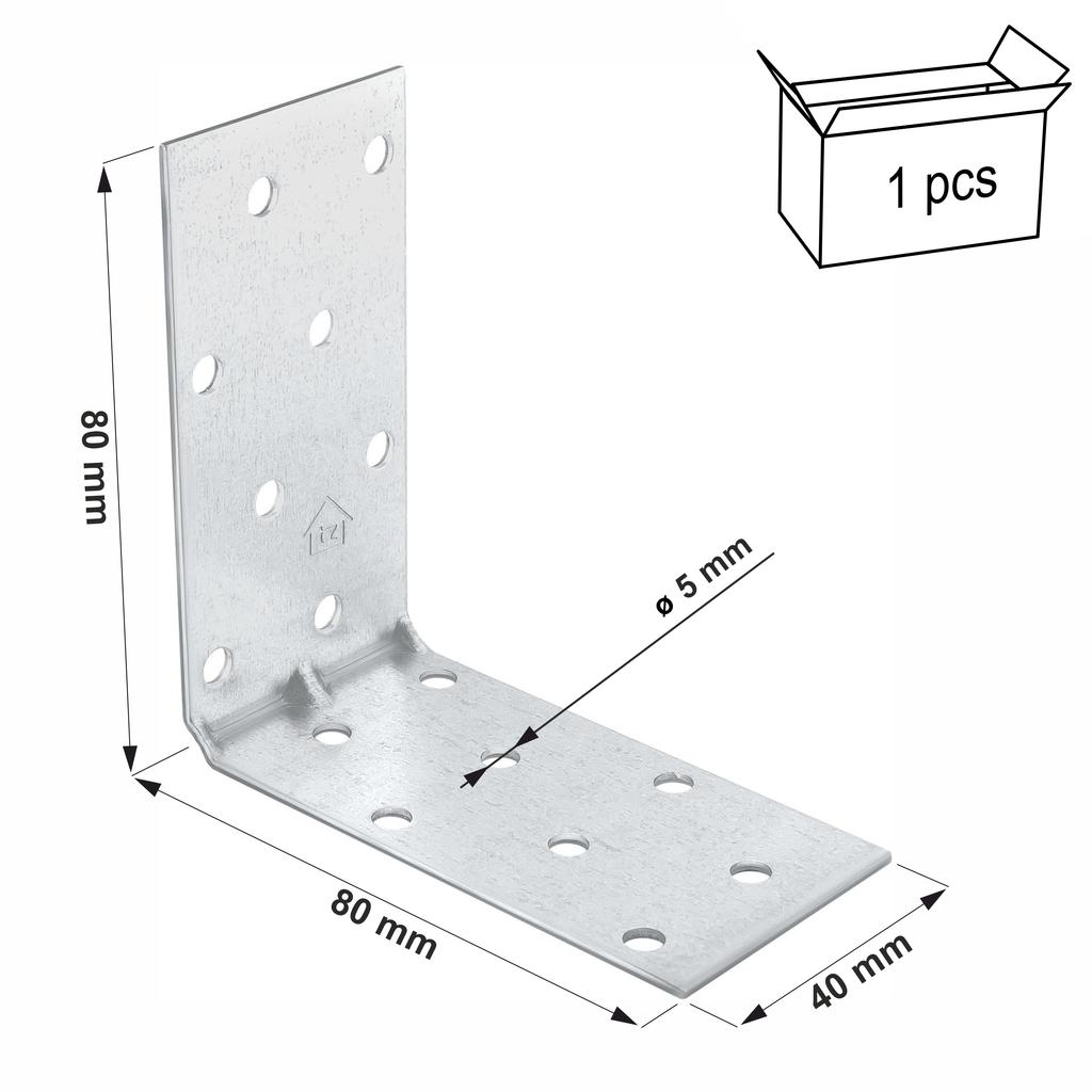 Mounting angle processed KMP7 80x80x40x1.5 (1)