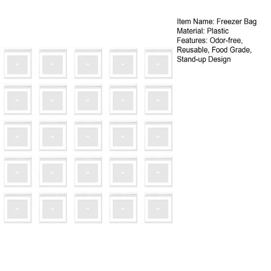 Reusable Freezer Bags Leakproof Resealable Food Storage Bags Stand-Up Sealed Bag for Kitchen Storage Meal Prep Vegetables Snacks