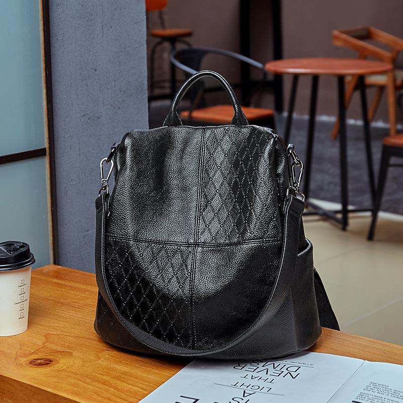 Backpack Women Fashion Easy To Take Soft Leather Large Capacity Women Anti-theft Backpack Leisure Travel Bag