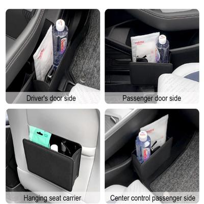 Portable Car Trash Can Hanging Storage Box Multi-functional Storage Foldable Seat Back Storage Box Car Interior Accessories