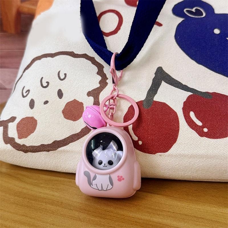 Bear Keychain Sturdy ABS Key Holder Lovely Designs LED Light Glowing for Women and Kids Backpack Purse Ornament