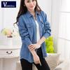 Brand Women Denim Jackets Spring Autumn Solid Color Coat  Female Plus Size Loose Coats