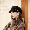 French Woolen Cap Women's Fashion Foreign Style Top Hat Autumn and Winter Warm Equestrian Hat Fisherman Hat