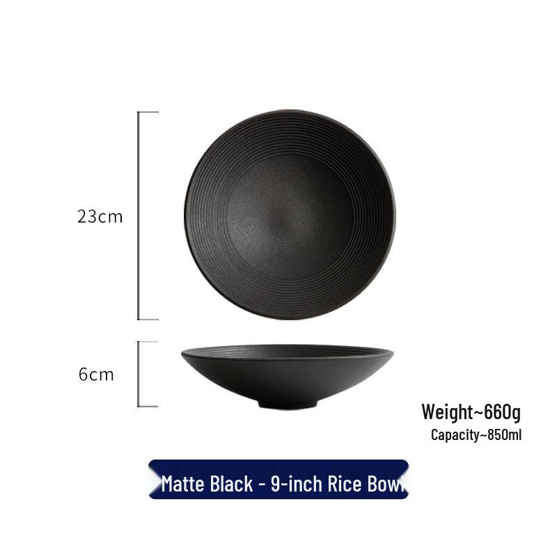 High-End Ceramic Conical Hat Bowl - Luxury Salad, Soup, Ramen Plate for Home & Restaurant